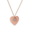 Crystal Double Swing Heart Necklace - Matte Rose Gold (Pack of 1)-Personalized Gifts for Women-JadeMoghul Inc.