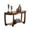 Crystal Falls Transitional Style Sofa Table-Console Tables-Dark Cherry-Tempered Glass Solid Wood Wood Veneer & Others-JadeMoghul Inc.