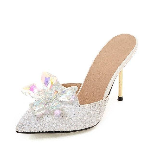 Crystal Fashion High Heels Party Shoes-White-4-JadeMoghul Inc.