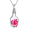 Crystal Heart In A Bottle Pendant Necklace-Red-JadeMoghul Inc.