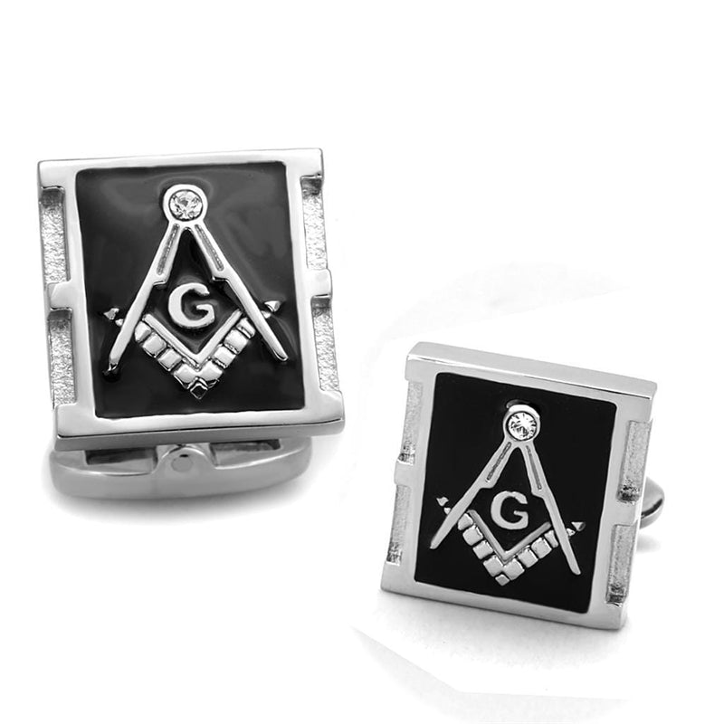 Cufflinks TK1650 Stainless Steel Cufflink with Top Grade Crystal