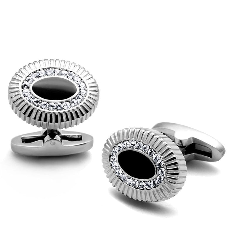 Cufflinks TK1656 Stainless Steel Cufflink with Top Grade Crystal