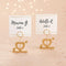 Cupid's Arrow Gold Place Card Holder (4-Sets of 6)-Boy Wedding / Ring bearer-JadeMoghul Inc.
