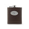 Custom Brown Leather Wrapped Hip Flask (Pack of 1)-Personalized Gifts By Type-JadeMoghul Inc.