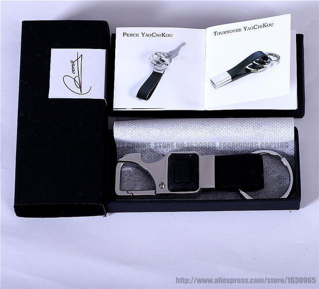Custom Men Leather Key Chain - Metal Car Key Ring - Multifunctional Tool-SET 3-JadeMoghul Inc.