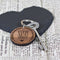 Cute Keychains Custom Special Date Keyring - Circular Wreath and Heart Design