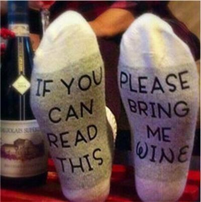 Custom wine socks If You can read this Bring Me a Glass of Wine Socks autumn spring fall 2017 new arrival-7-JadeMoghul Inc.