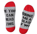 Custom wine socks If You can read this Bring Me a Glass of Wine Socks autumn spring fall 2017 new arrival-9-JadeMoghul Inc.