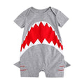 Cute Baby Boys Short Sleeve playsuit Romper Jumpsuit Summer Outfit Clothes Summer Clothes AU-Grey-4-6 months-JadeMoghul Inc.