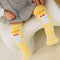 Cute baby socks knee high socks baby soft cotton kawaii duck penguin design cartoon pattern kids long socks-Brown-JadeMoghul Inc.