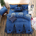 Cute cartoon lattice star cloud Creativity British style 4pcs/3pcs Duvet Cover Sets Soft Polyester Bed Linen Flat Bed Sheet-17-Full Cover 150x200cm-JadeMoghul Inc.