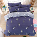 Cute cartoon lattice star cloud Creativity British style 4pcs/3pcs Duvet Cover Sets Soft Polyester Bed Linen Flat Bed Sheet-23-Full Cover 150x200cm-JadeMoghul Inc.