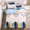 Cute cartoon lattice star cloud Creativity British style 4pcs/3pcs Duvet Cover Sets Soft Polyester Bed Linen Flat Bed Sheet-3-Full Cover 150x200cm-JadeMoghul Inc.