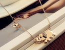 Cute Elephant Family Stroll Design Fashion Women Charming Crystal Chain Necklace Chocker necklace Free shipping--JadeMoghul Inc.