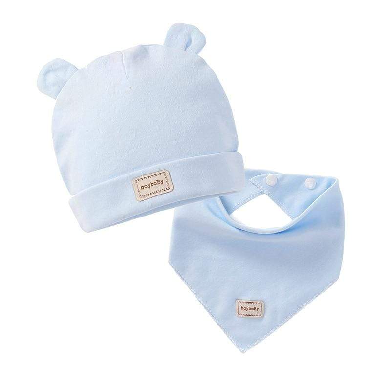 Cute Kids Hat Cap with Bibs Candy Solid Colors Boys Girls Baby Beanies Hats Cotton Born Baby Hat Bibs Toddler Infant Caps AExp