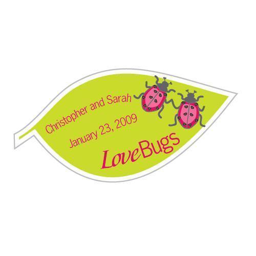 Cute "Love Bugs" Stickers (Pack of 1)-Wedding Favor Stationery-JadeMoghul Inc.