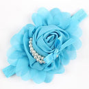 Cute Newborn Flower Headband Pearl Rose Flower Hair Accessories Stretchy HeadwearPhotographic props w-075-as picture 2-JadeMoghul Inc.