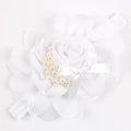 Cute Newborn Flower Headband Pearl Rose Flower Hair Accessories Stretchy HeadwearPhotographic props w-075-as picture 3-JadeMoghul Inc.