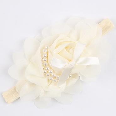 Cute Newborn Flower Headband Pearl Rose Flower Hair Accessories Stretchy HeadwearPhotographic props w-075-as picture 9-JadeMoghul Inc.