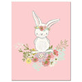 Cute Rabbit Balloon Poster Nursery Wall Art Canvas Print Cartoon Nordic Style Painting Picture Children Living Room Decoration