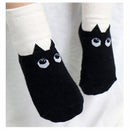 Cute Spring Autumn Baby Socks Newborn Cotton Baby Boys Girls Cute Toddler Asymmetry Anti-slip Socks for babies winter-black cat-JadeMoghul Inc.