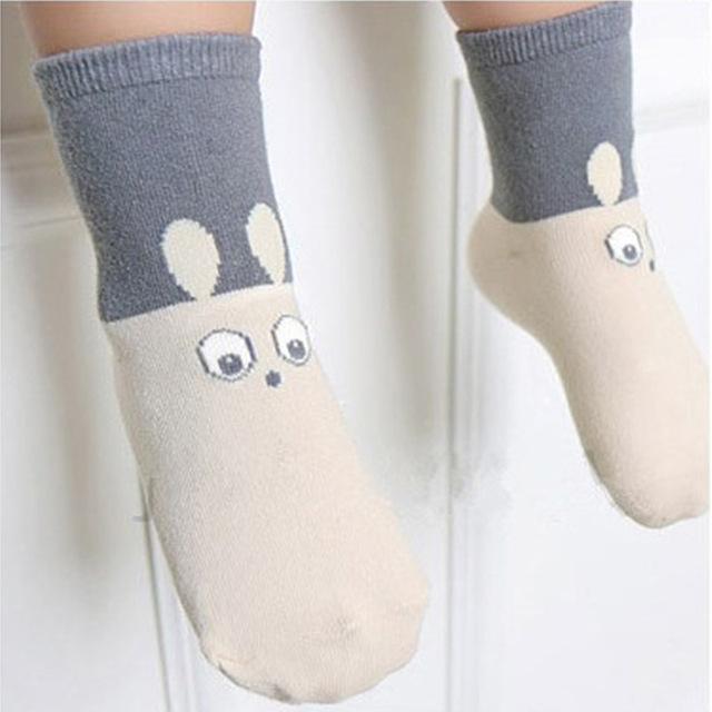 Cute Spring Autumn Baby Socks Newborn Cotton Baby Boys Girls Cute Toddler Asymmetry Anti-slip Socks for babies winter-rabbit-JadeMoghul Inc.