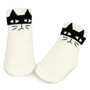 Cute Spring Autumn Baby Socks Newborn Cotton Baby Boys Girls Cute Toddler Asymmetry Anti-slip Socks for babies winter-white cat-JadeMoghul Inc.