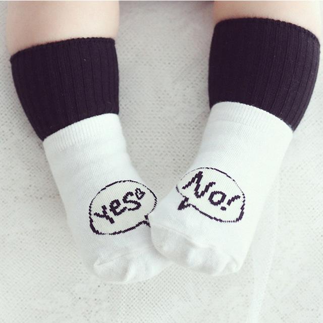 Cute Spring Autumn Baby Socks Newborn Cotton Baby Boys Girls Cute Toddler Asymmetry Anti-slip Socks for babies winter-White yes no-JadeMoghul Inc.