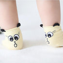 Cute Spring Autumn Baby Socks Newborn Cotton Baby Boys Girls Cute Toddler Asymmetry Anti-slip Socks for babies winter-yellow eye-JadeMoghul Inc.