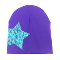 Cute Stars Printing Cap Kids Soft Cotton Baby Beanie Girl Boy Hat gorros bonnet enfant 1-4 year old children hats baby caps-purple-JadeMoghul Inc.