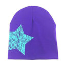 Cute Stars Printing Cap Kids Soft Cotton Baby Beanie Girl Boy Hat gorros bonnet enfant 1-4 year old children hats baby caps-purple-JadeMoghul Inc.