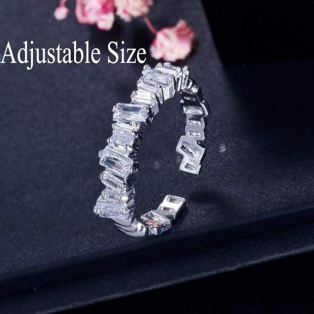 CWWZircons Stack Skinny Micro Pave CZ Fashion Women Engagement Wedding Bridal Party Cubic Zirconia Rings Sets Jewelry Gift R127 AExp