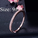 CWWZircons Stack Skinny Micro Pave CZ Fashion Women Engagement Wedding Bridal Party Cubic Zirconia Rings Sets Jewelry Gift R127 AExp