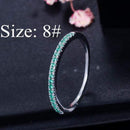 CWWZircons Stack Skinny Micro Pave CZ Fashion Women Engagement Wedding Bridal Party Cubic Zirconia Rings Sets Jewelry Gift R127 AExp