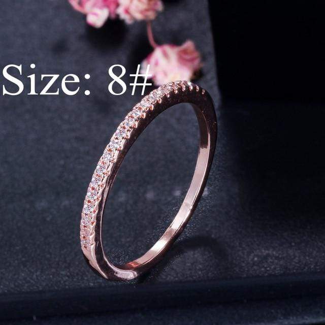 CWWZircons Stack Skinny Micro Pave CZ Fashion Women Engagement Wedding Bridal Party Cubic Zirconia Rings Sets Jewelry Gift R127 AExp