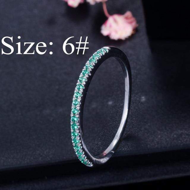 CWWZircons Stack Skinny Micro Pave CZ Fashion Women Engagement Wedding Bridal Party Cubic Zirconia Rings Sets Jewelry Gift R127 AExp
