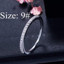CWWZircons Stack Skinny Micro Pave CZ Fashion Women Engagement Wedding Bridal Party Cubic Zirconia Rings Sets Jewelry Gift R127 AExp