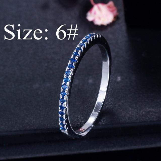 CWWZircons Stack Skinny Micro Pave CZ Fashion Women Engagement Wedding Bridal Party Cubic Zirconia Rings Sets Jewelry Gift R127 AExp
