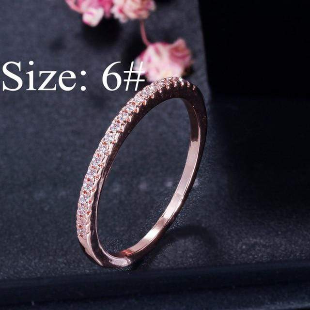 CWWZircons Stack Skinny Micro Pave CZ Fashion Women Engagement Wedding Bridal Party Cubic Zirconia Rings Sets Jewelry Gift R127 AExp