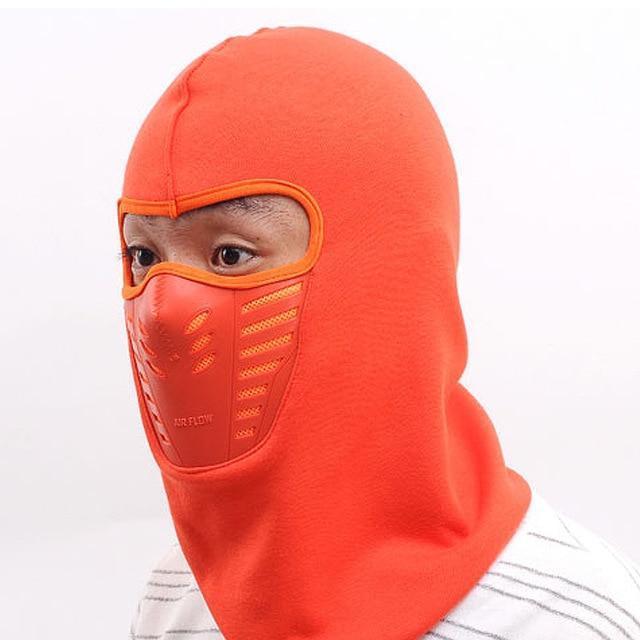 Cycling Winter Fleece Warm Full Face Cover Anti-dust Windproof Ski Mask Snowboard Hood Anti-dust Bike Thermal Balaclavas Scarf-Orange-JadeMoghul Inc.