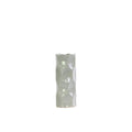 Cylindrical Shape Ceramic Vase With Dimpled Sides, Small, Gray-Vases-Gray-Ceramic-Gloss Finish-JadeMoghul Inc.