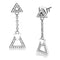 Cute Earrings DA068 Stainless Steel Earrings with AAA Grade CZ