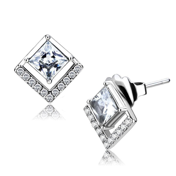 Cute Earrings DA071 Stainless Steel Earrings with AAA Grade CZ