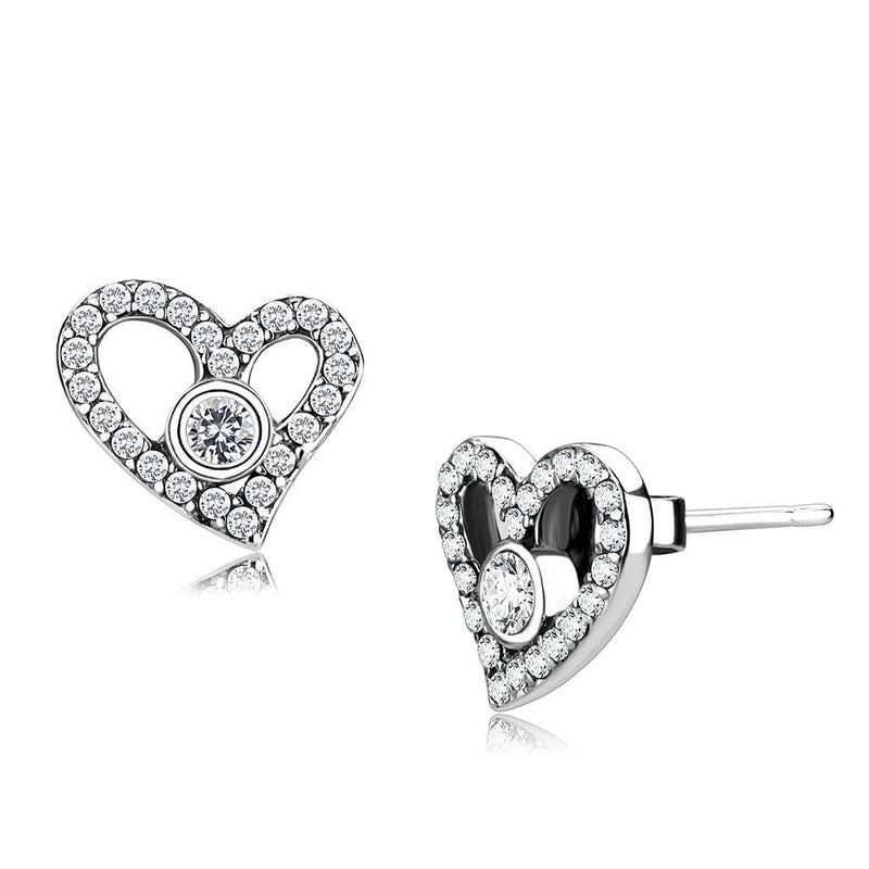 Cute Earrings DA075 Stainless Steel Earrings with AAA Grade CZ