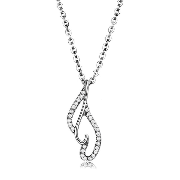 Chain Necklace DA089 Stainless Steel Chain Pendant with AAA Grade CZ
