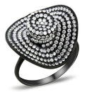 Silver Jewelry Rings Smart Ring DA128 Black - Stainless Steel Ring with AAA Grade CZ Alamode Fashion Jewelry Outlet