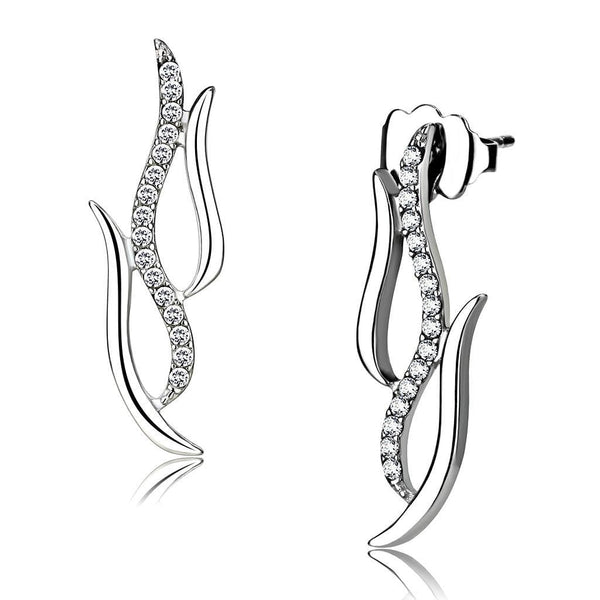 Cute Earrings DA182 Stainless Steel Earrings with AAA Grade CZ