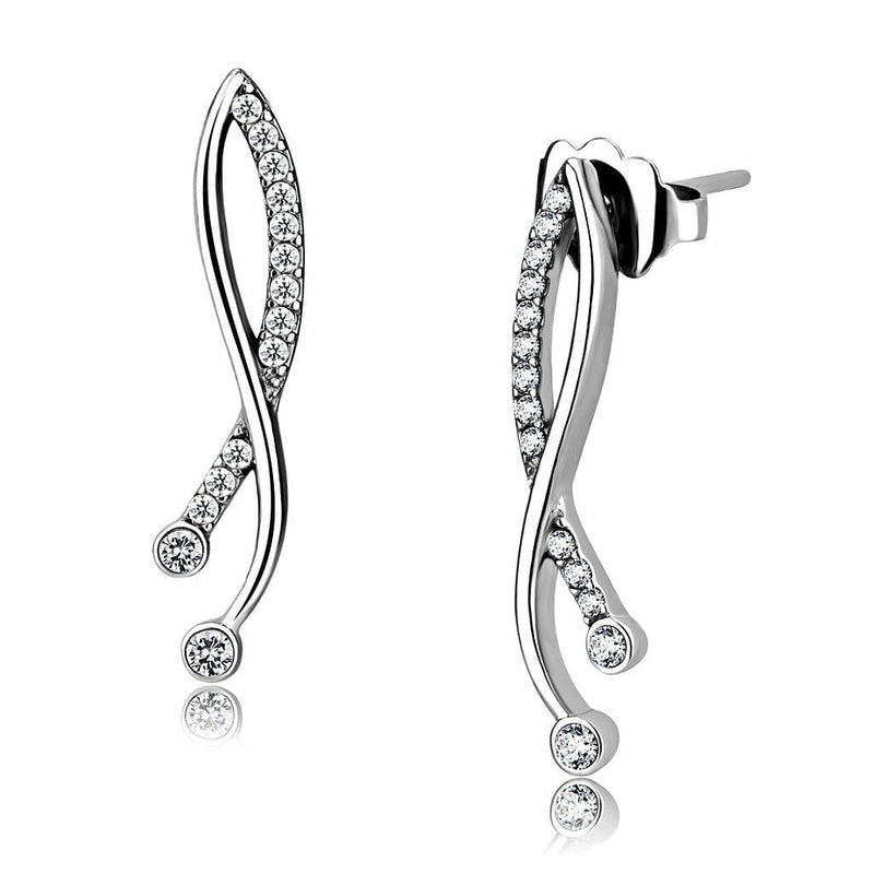 Cute Earrings DA184 Stainless Steel Earrings with AAA Grade CZ