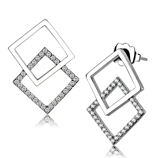 Cute Earrings DA201 Stainless Steel Earrings with AAA Grade CZ