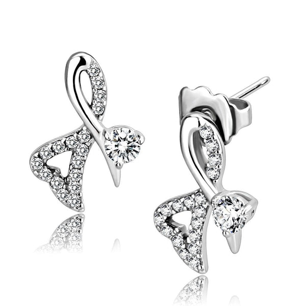 BridalEarrings DA204 Stainless Steel Earrings with AAA Grade CZ